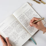 2026 Desktop Linen Bound Planner - Ivory Garden - Pure Apotheca