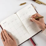 2026 Petite Linen Bound Planner - Mulberry - Pure Apotheca
