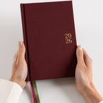 2026 Petite Linen Bound Planner - Mulberry - Pure Apotheca
