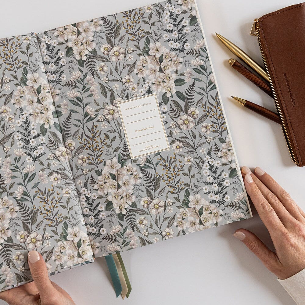 2026 Teachers A4 Planner - Ivory Garden - Pure Apotheca