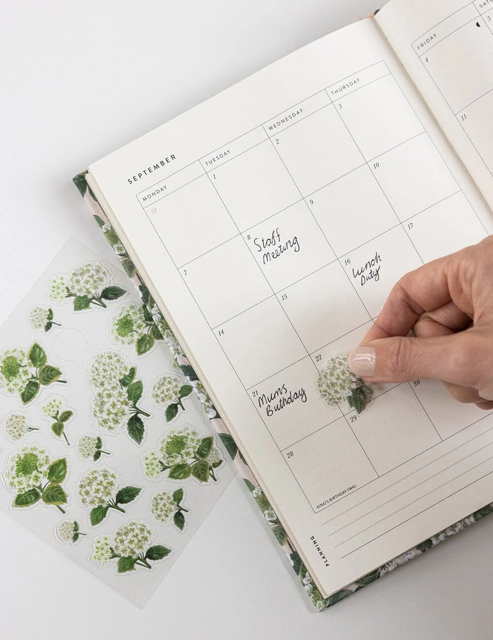 2026 Teachers Desktop Planner - Hydrangea - Pure Apotheca