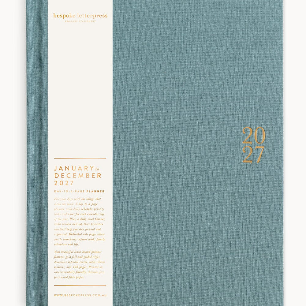 2027 Day to a Page Large Planner - Seaglass - Pure Apotheca