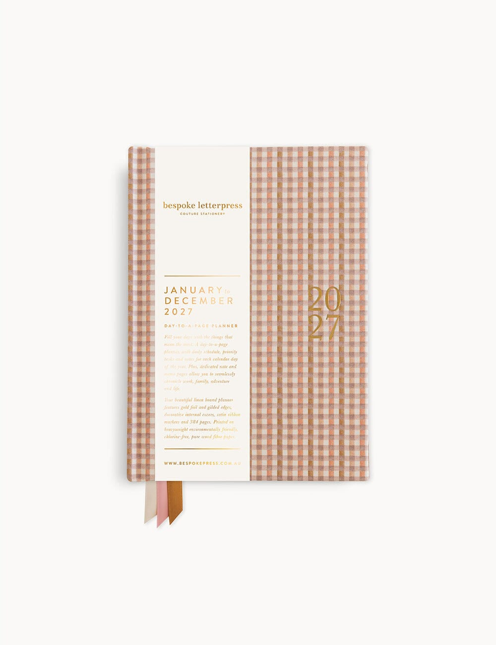 2027 Day to a Page Small Planner - Primrose Gingham - Pure Apotheca