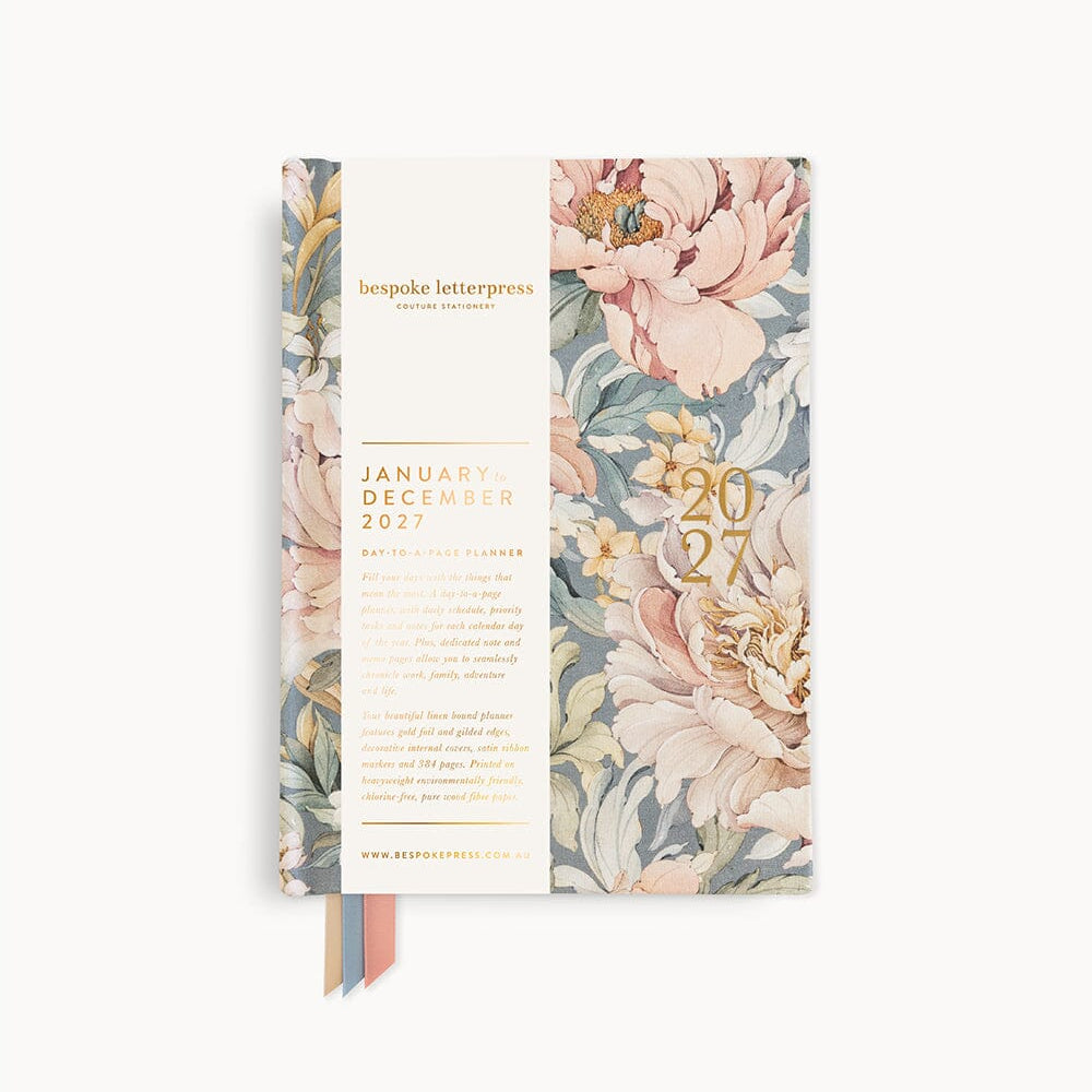 2027 Day to a Page Small Planner - Regency Blooms - Pure Apotheca