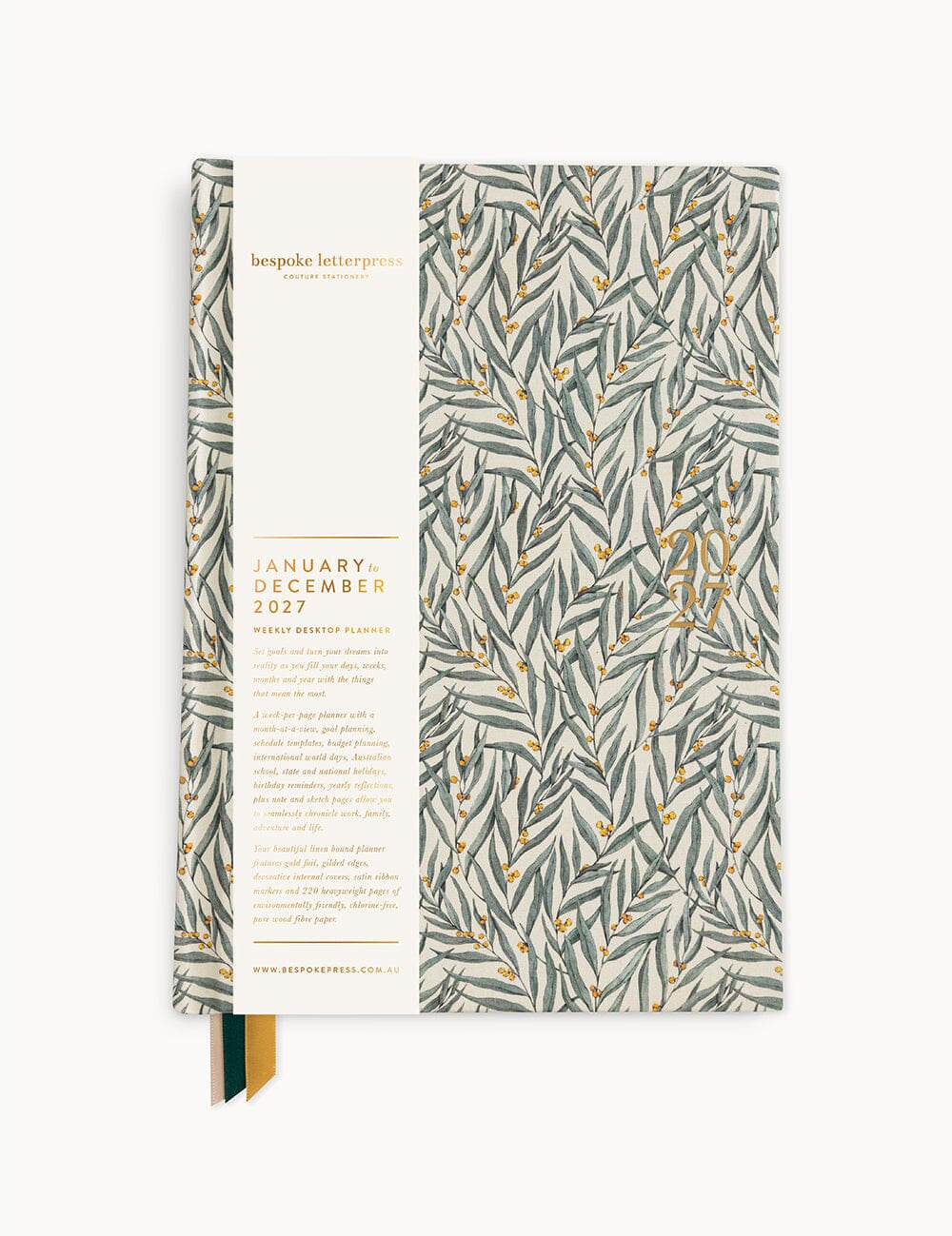 2027 Desktop Planner Golden Wattle - Pure Apotheca