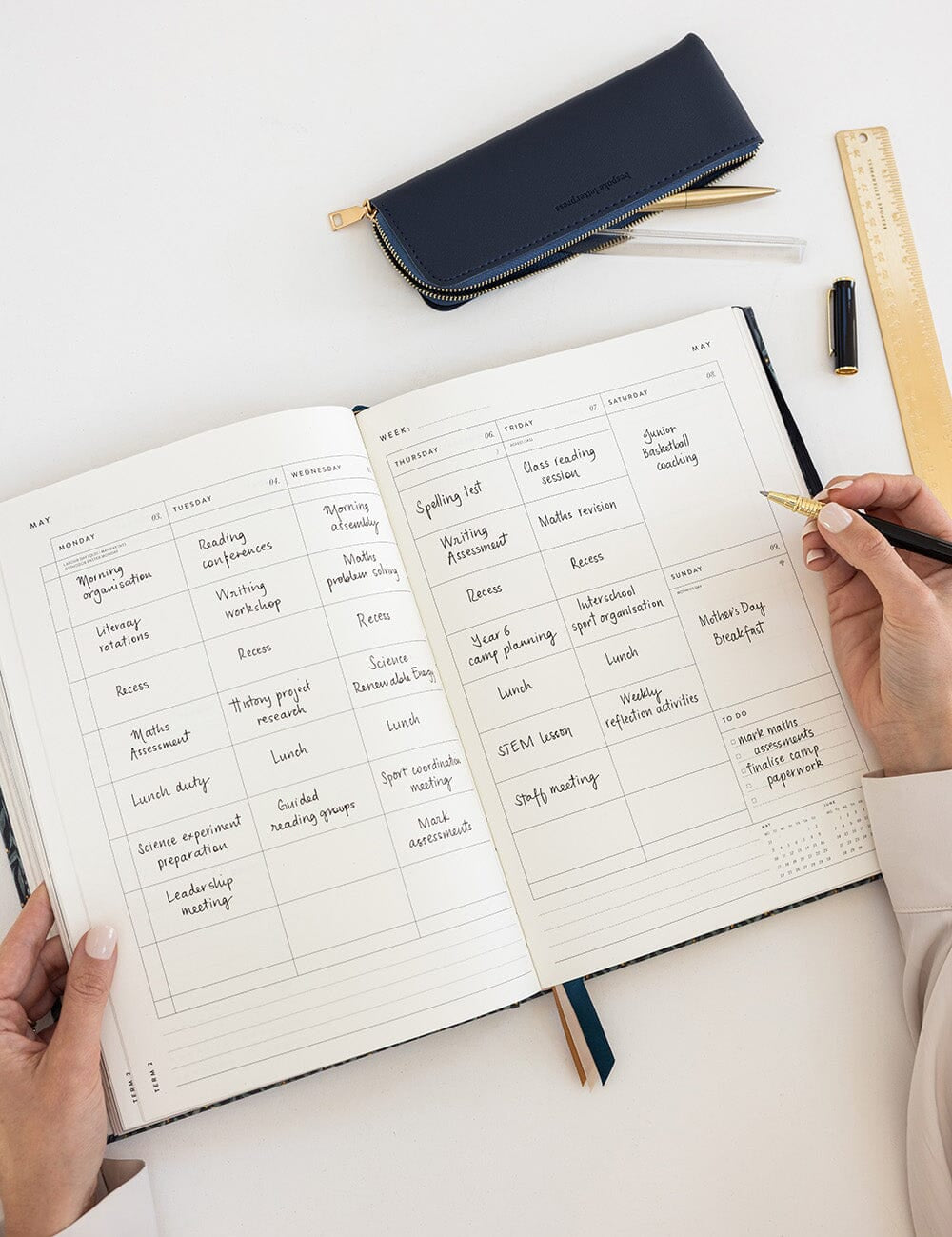 2027 Teachers A4 Planner - Golden Wattle Windsor - Pure Apotheca