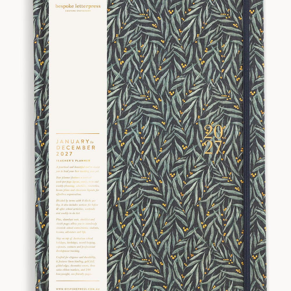 2027 Teachers A4 Planner - Golden Wattle Windsor - Pure Apotheca