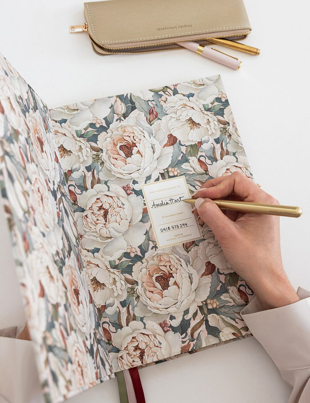 2027 Teachers A4 Planner - Heritage Roses - Pure Apotheca