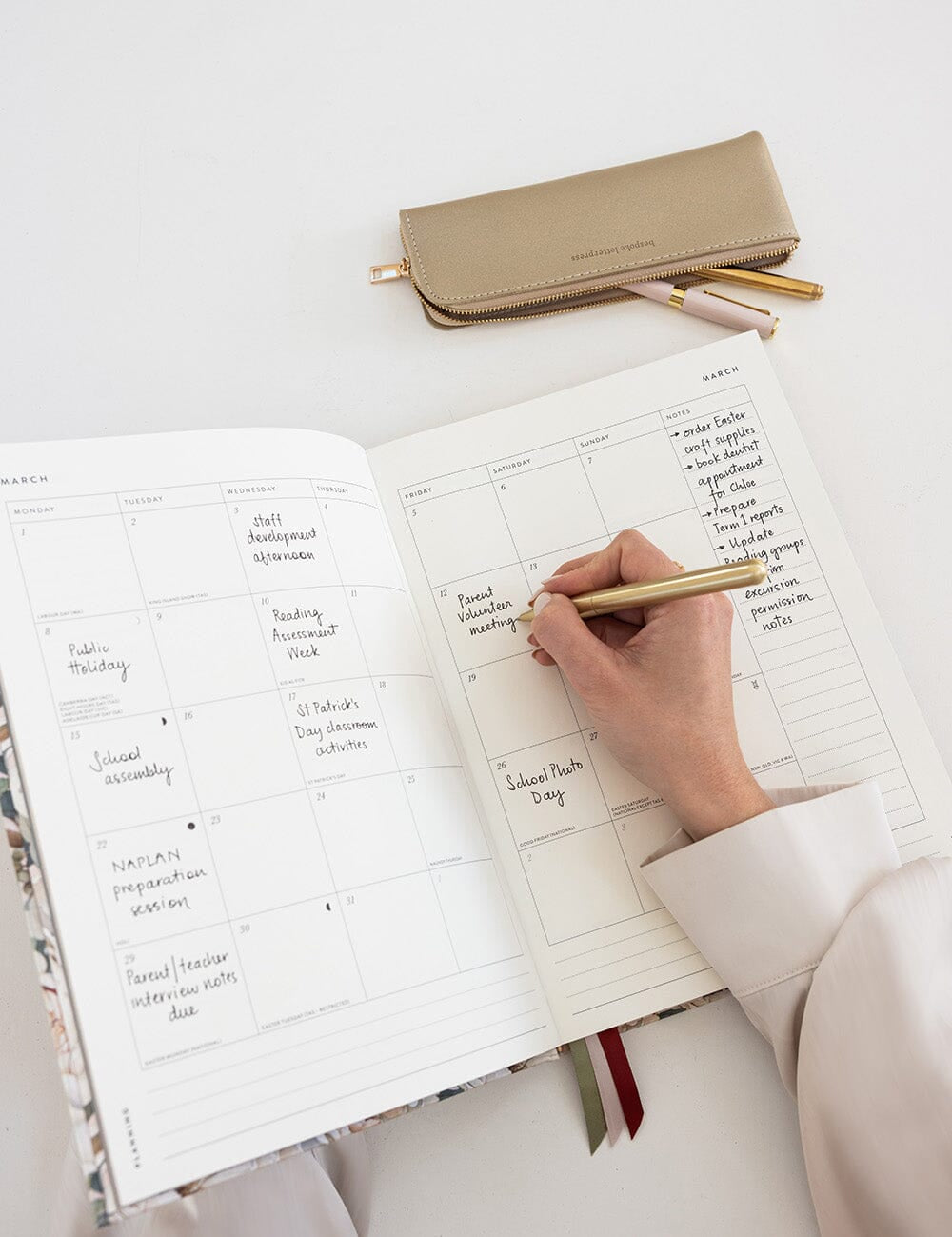 2027 Teachers A4 Planner - Heritage Roses - Pure Apotheca