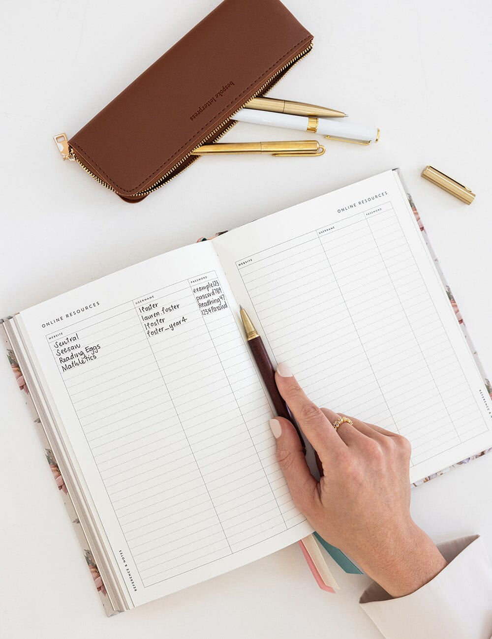 2027 Teachers Desktop Planner - Ashbourne Garden - Pure Apotheca