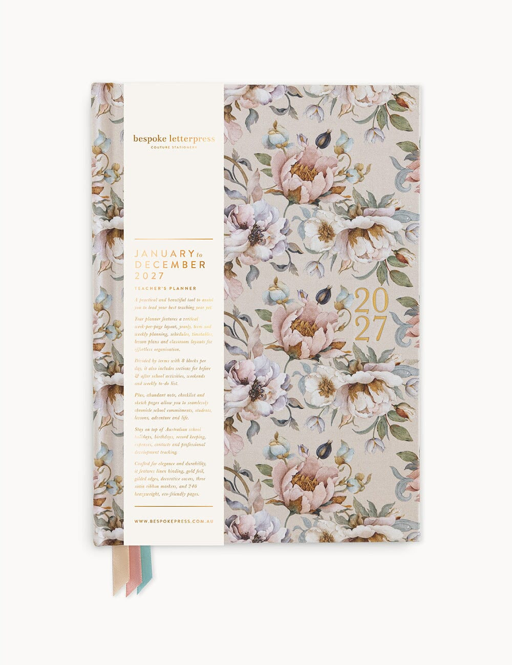 2027 Teachers Desktop Planner - Ashbourne Garden - Pure Apotheca