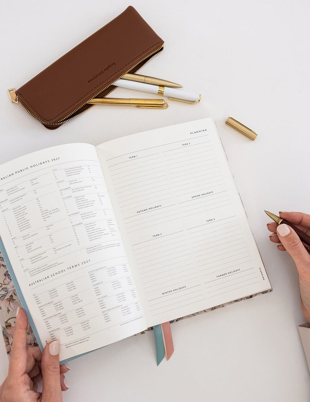2027 Teachers Desktop Planner - Ashbourne Garden - Pure Apotheca