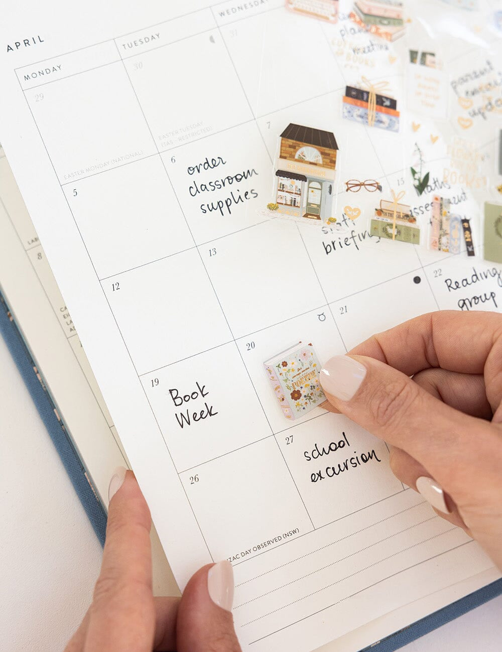 2027 Teachers Desktop Planner - Pembroke Blue - Pure Apotheca