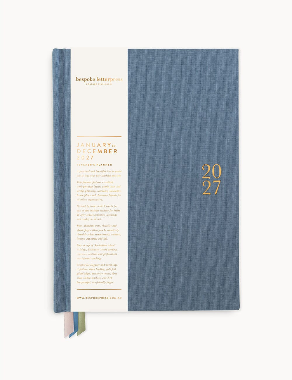 2027 Teachers Desktop Planner - Pembroke Blue - Pure Apotheca