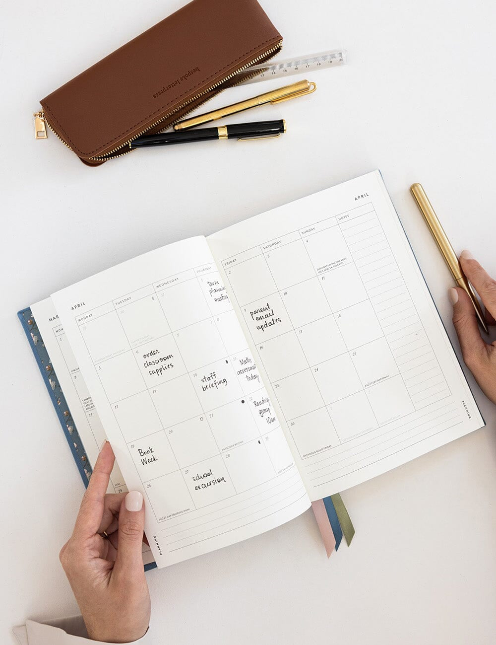 2027 Teachers Desktop Planner - Pembroke Blue - Pure Apotheca