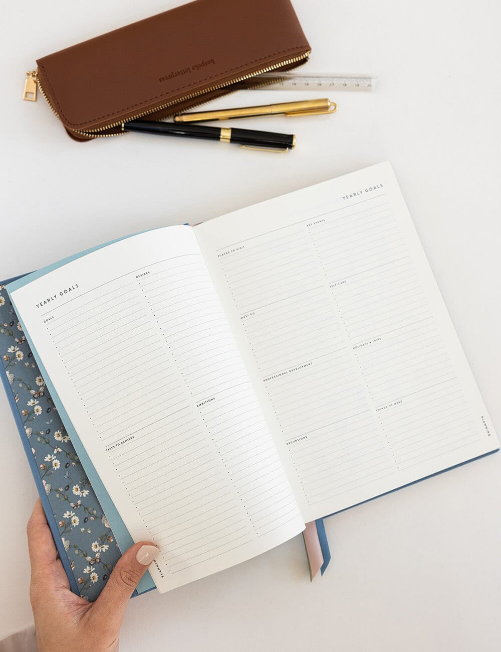 2027 Teachers Desktop Planner - Pembroke Blue - Pure Apotheca