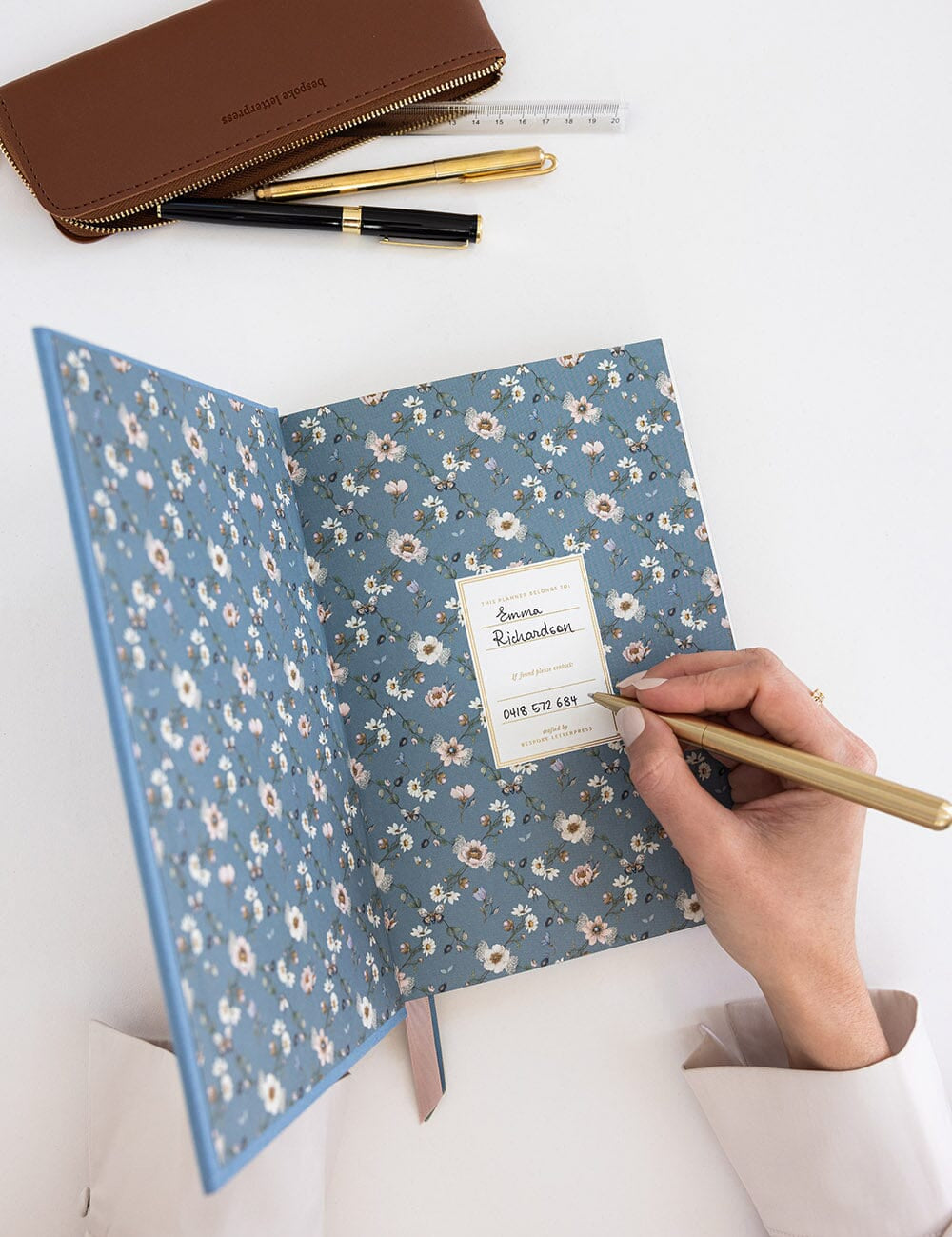 2027 Teachers Desktop Planner - Pembroke Blue - Pure Apotheca