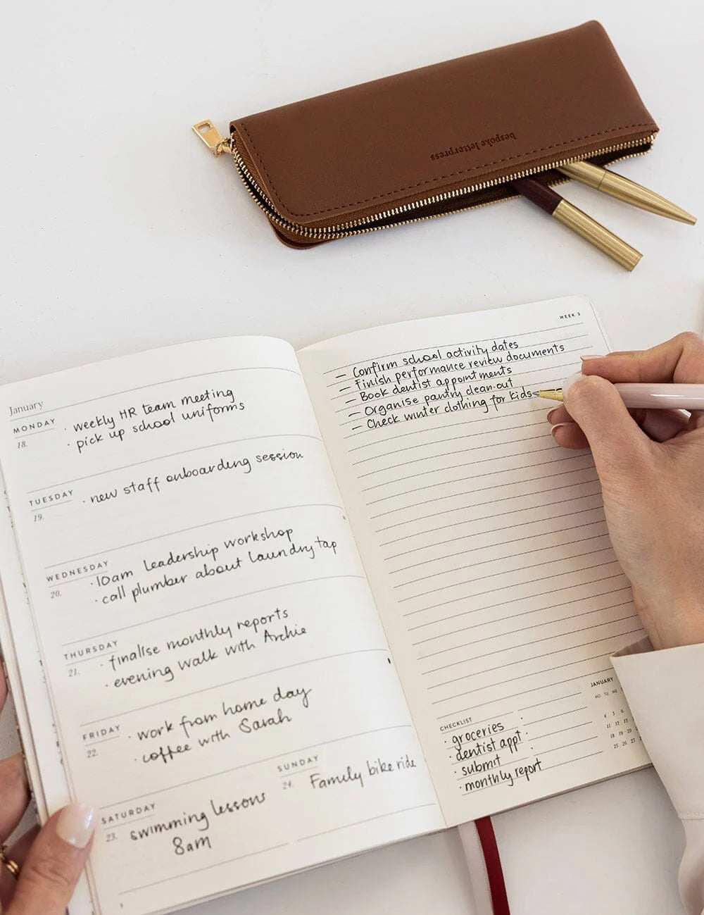 2027 Weekly Planner Notebook - Heritage Roses - Pure Apotheca