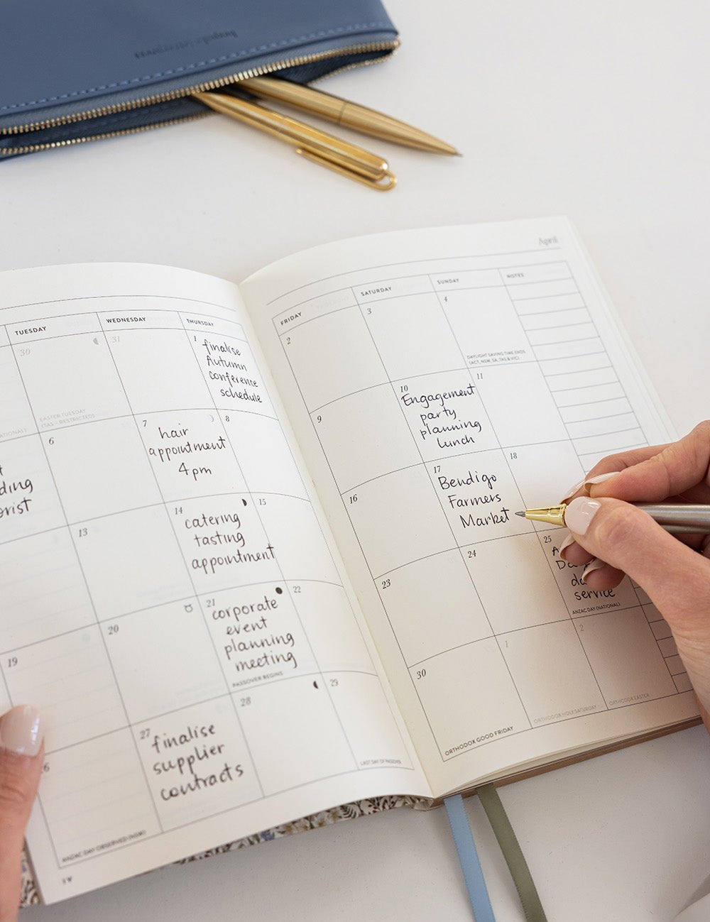 2027 Weekly Productivity Planner - Forget Me Not - Pure Apotheca