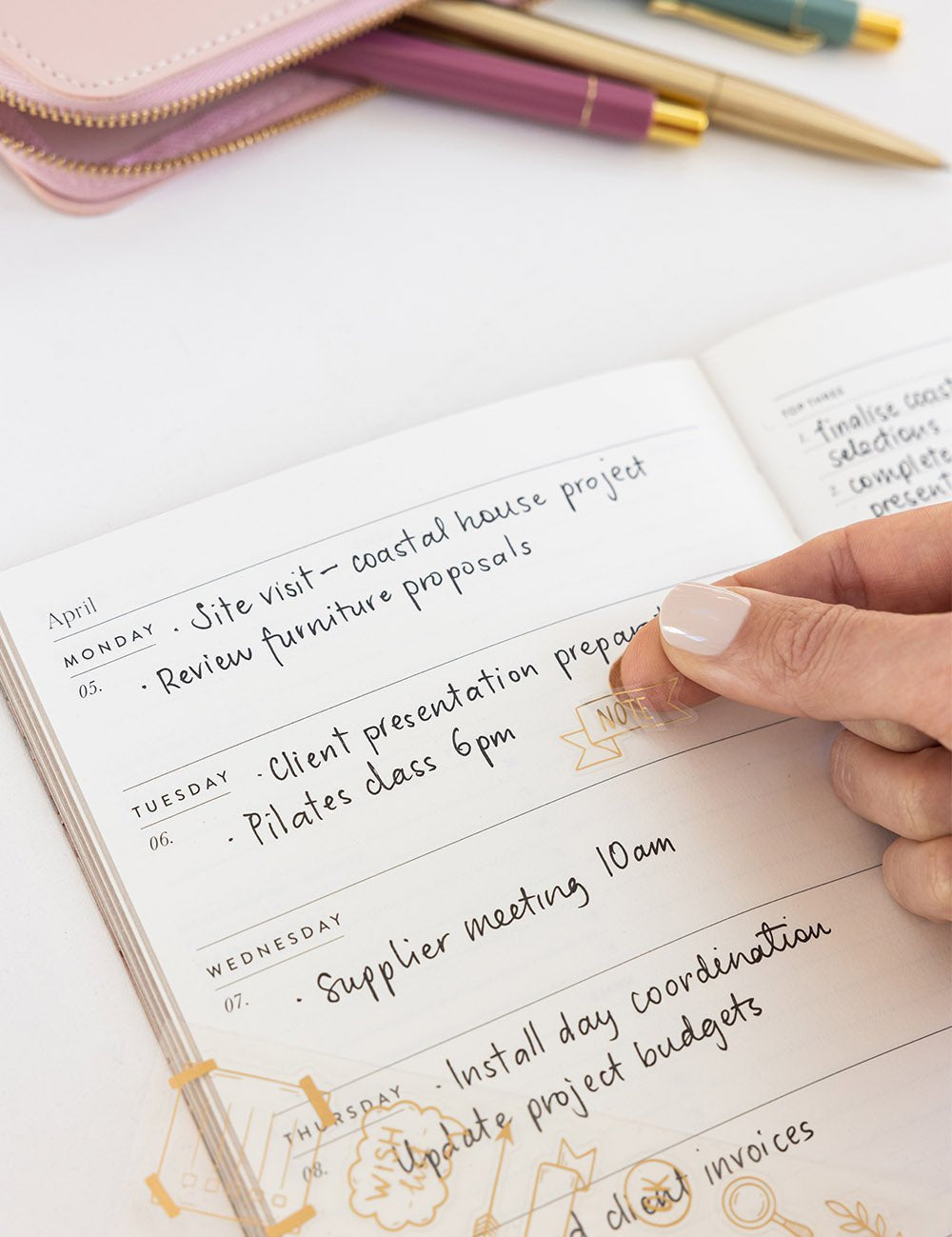 2027 Weekly Productivity Planner - Regency Blooms - Pure Apotheca