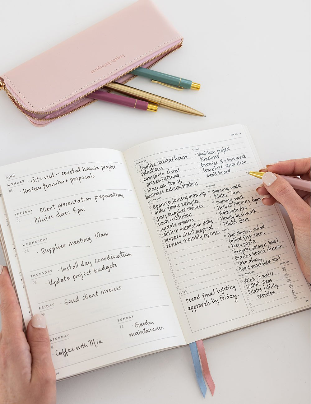 2027 Weekly Productivity Planner - Regency Blooms - Pure Apotheca