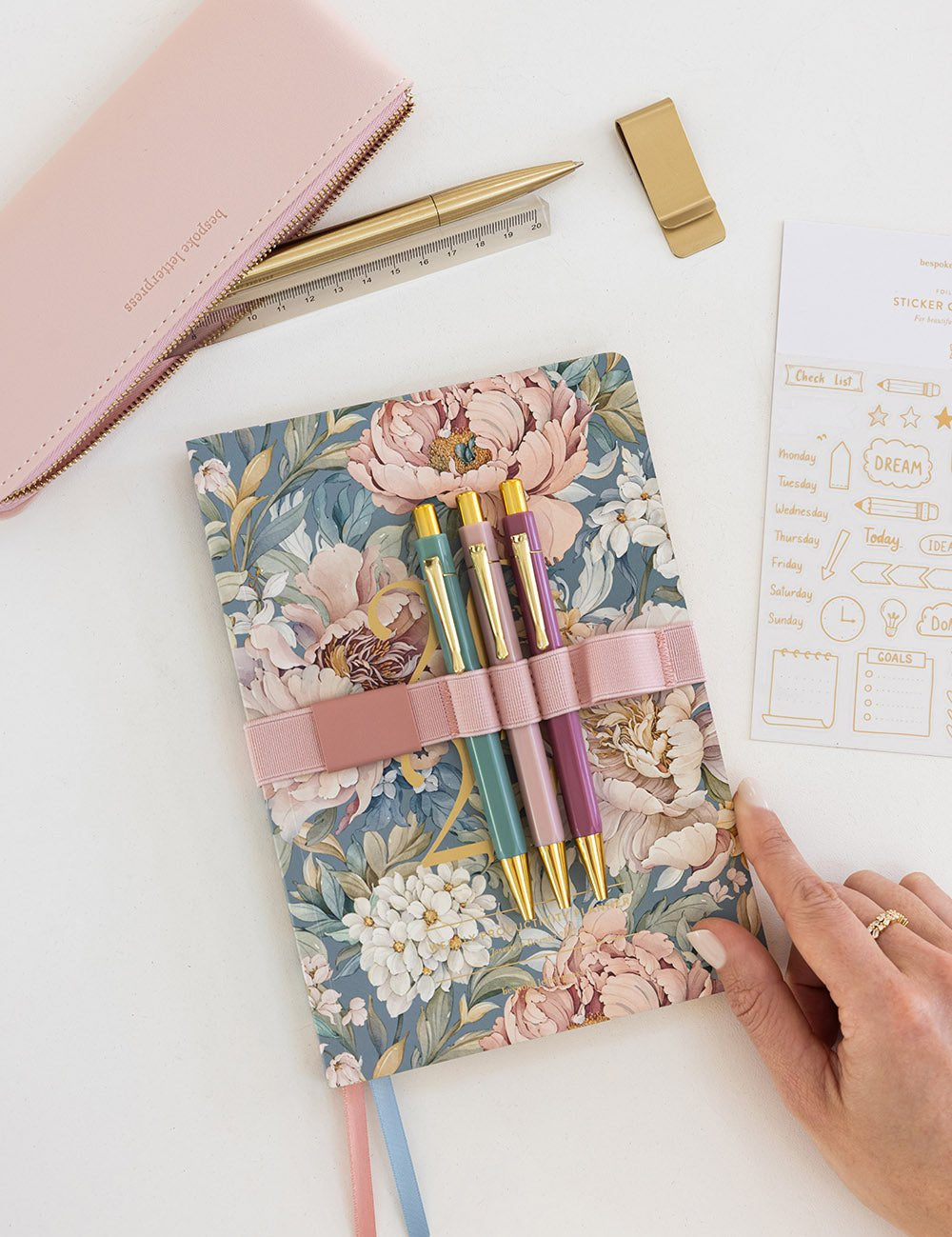 2027 Weekly Productivity Planner - Regency Blooms - Pure Apotheca