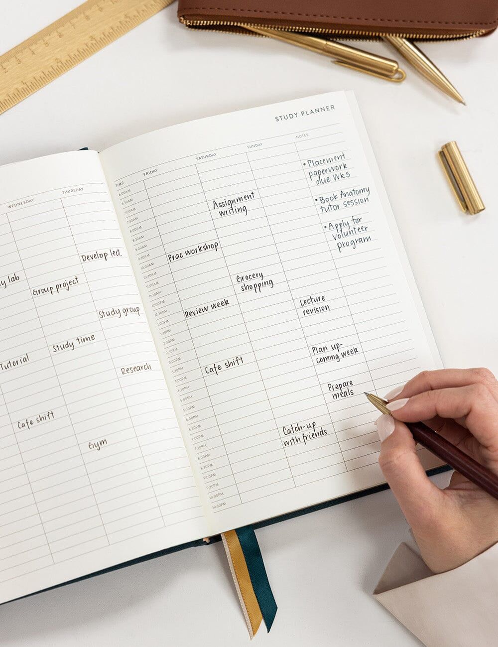 2027 Weekly Student Planner Ashford Teal - Pure Apotheca