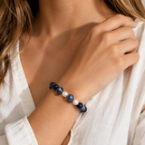 Navy Stone Pearl Bracelet