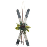 21.5" Crossed Ivory Ski Ornament - Pure Apotheca