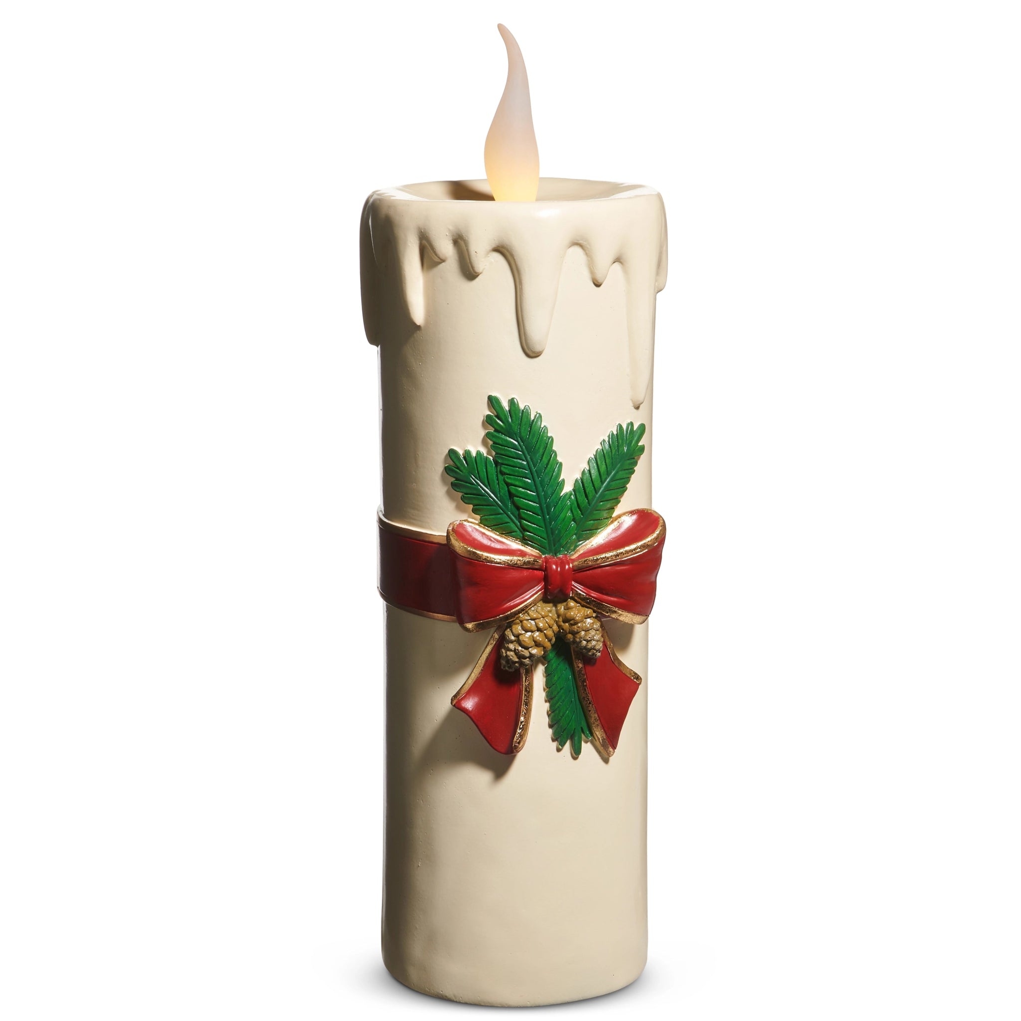 21.5" Lighted White Vintage Candle - Pure Apotheca
