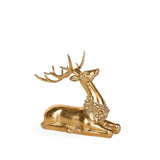 22 CM GOLD SITTING HARVEST REINDEER - Pure Apotheca