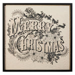 22" Vintage Noir Merry Christmas Wall Art - Pure Apotheca
