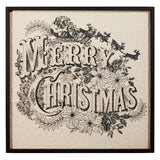 22" Vintage Noir Merry Christmas Wall Art - Pure Apotheca