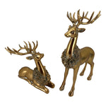 22CM GOLD SITTING REINDEER - Pure Apotheca