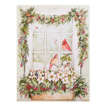 23.75" Watercolor Holiday Cardinal Lighted Print Wall Art - Pure Apotheca