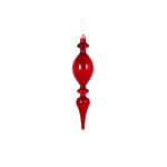 24 CM BURGUNDY TRANSPARENT DROP FINIAL - Pure Apotheca