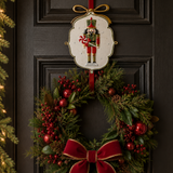 Vintage Red Toy Soldier Wreath Hanger 23cm