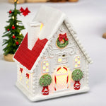 24CM LED RED ROOF XMAS HOUSE - Pure Apotheca