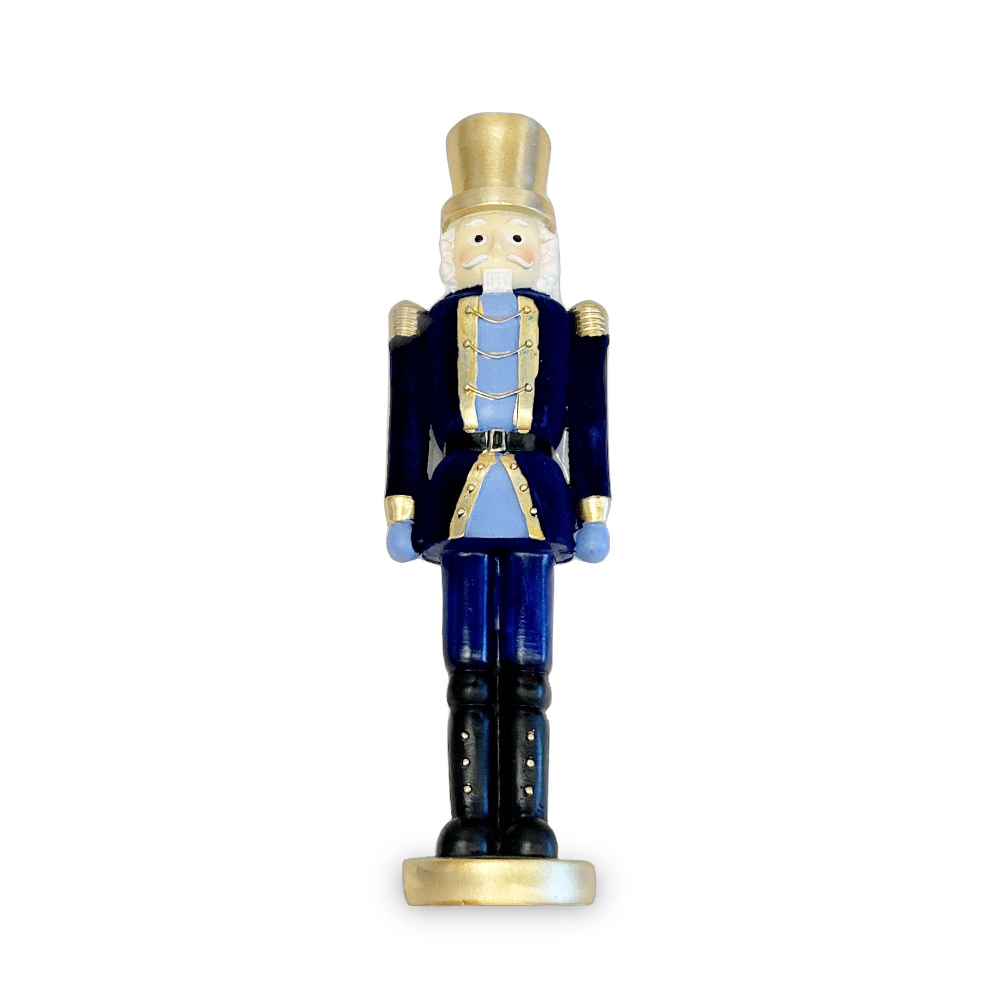 25.5CM DARK BLUE VELVET REGAL NUTCRACKER - Pure Apotheca