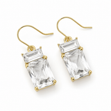 Thallia Double Crystal Hook Earrings