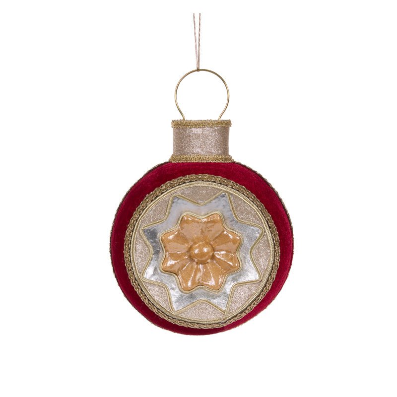 26 CM RED VELVET REFLECTOR ORNAMENT - Pure Apotheca