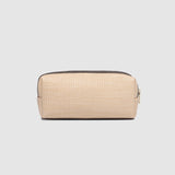 Brianna Makeup Bag with Brushes Natural/Chocolate