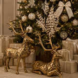 Antique Gold Standing Deer 85cm