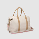 Alexis Stripe Weekender Travel Bag Vanilla