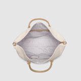 Alexis Stripe Weekender Travel Bag Vanilla