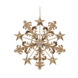 3 ASST METAL JEWELED SNOWFLAKE ORNAMENT - Pure Apotheca