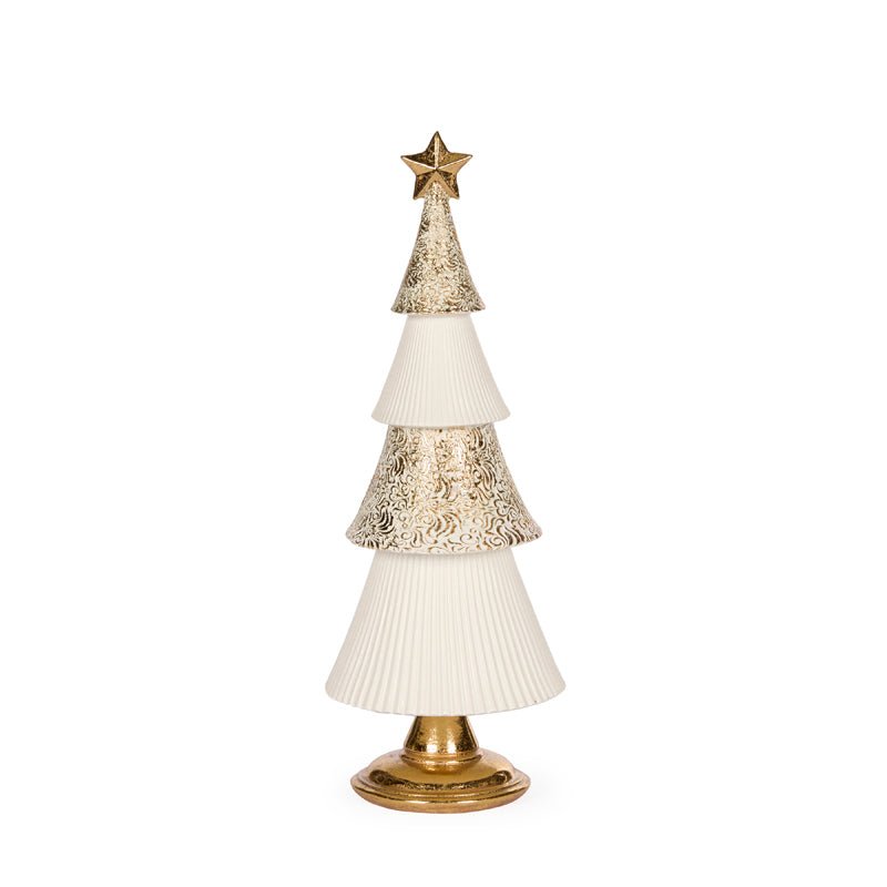 32 CM WHITE AND GOLD LAYERED TREE - Pure Apotheca