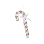 33 CM CHAMPAGNE AND WHITE HANGING CANDY CANE - Pure Apotheca