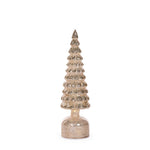 33 CM CHAMPAGNE MERCURY GLASS ROTATING LED TREE - Pure Apotheca