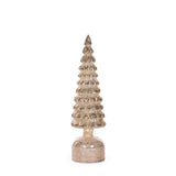 33 CM CHAMPAGNE MERCURY GLASS ROTATING LED TREE - Pure Apotheca